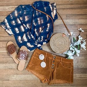 Bleach dyed tee shirt